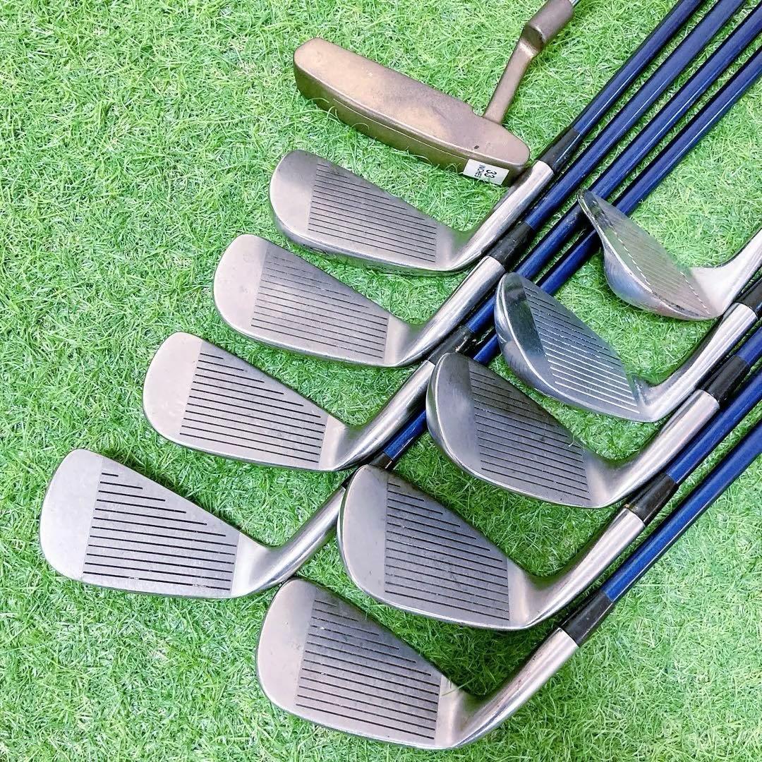 H1.ミズノ　初心者オススメ　ゴルフクラブ　メンズセット　右利き　13本