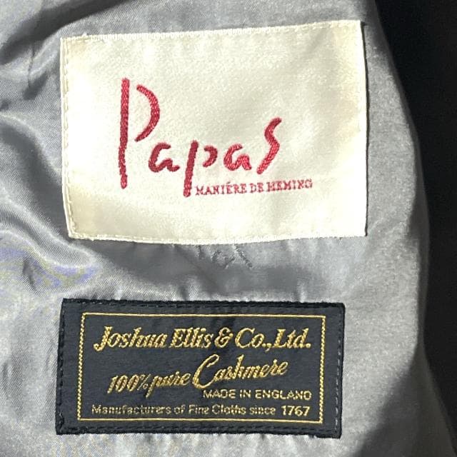 パパス ジョシュアエリス カシミヤ ツイードジャケット 48 PAPAS