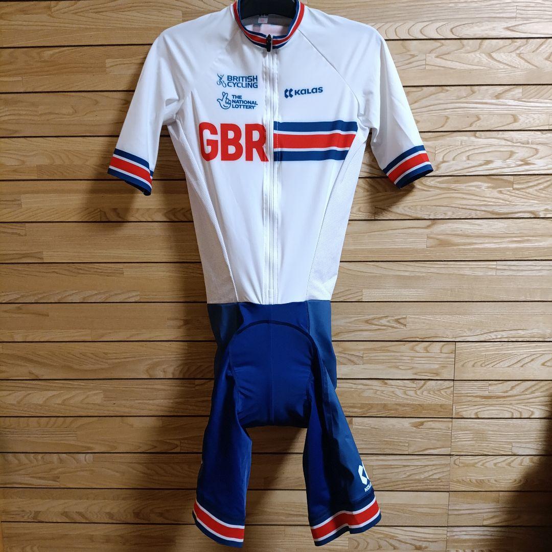 支給品　ロードスーツ　イギリス代表　ナショナルチーム　ワンピース　GBR　M　紺