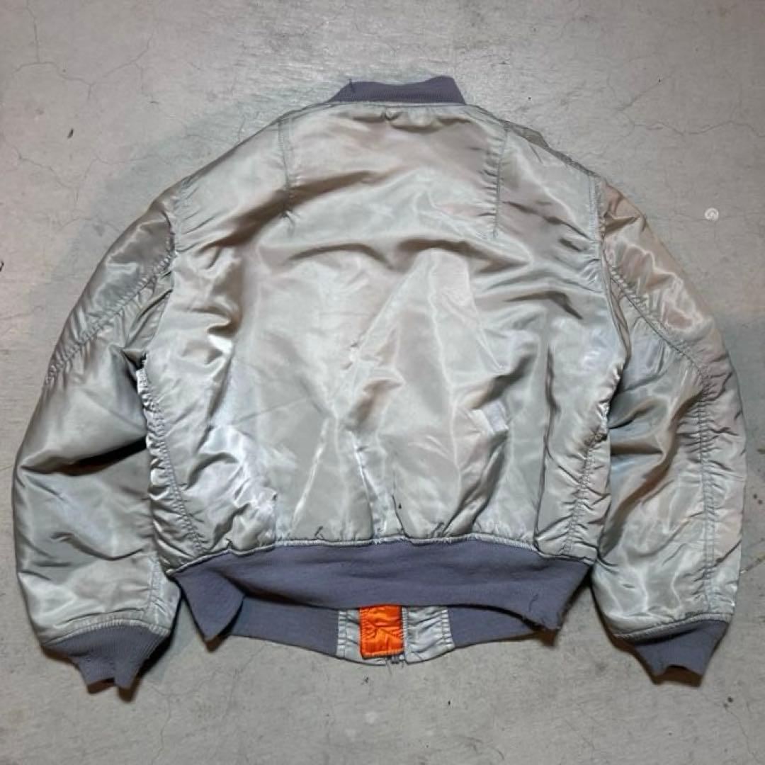 alpha社 ma-1 シルバー 古着 - メルカリ