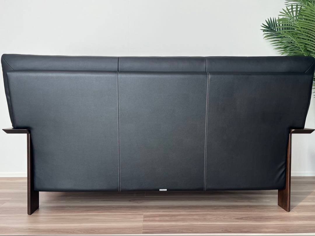 【送料込】カリモク 3人掛けソファ　ダンテS　ブラック