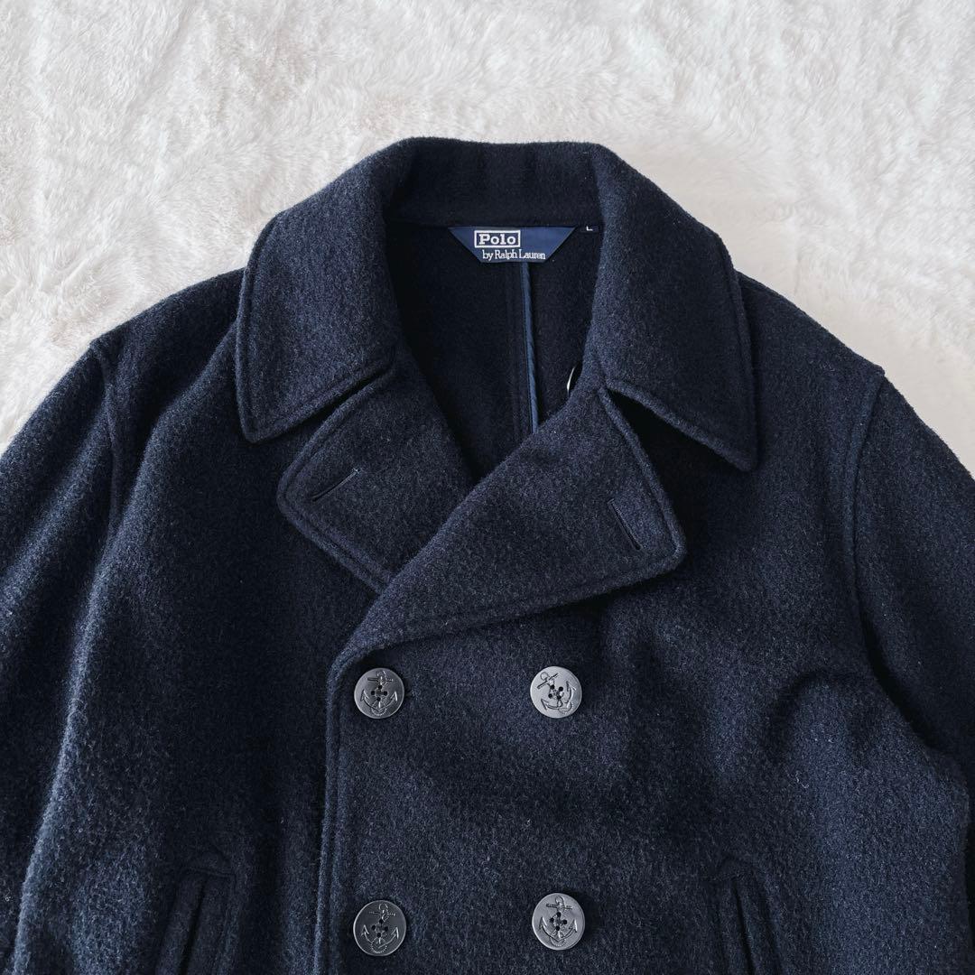 ポロバイラルフローレン ピーコート ダブル 肉厚 大きいサイズ Lサイズ