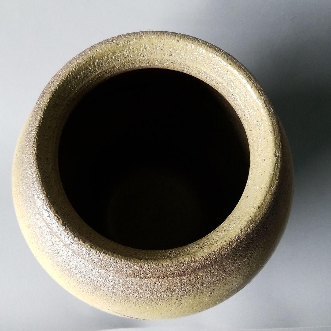 信楽焼傘立て 壷型絵付け 高さ４２cm