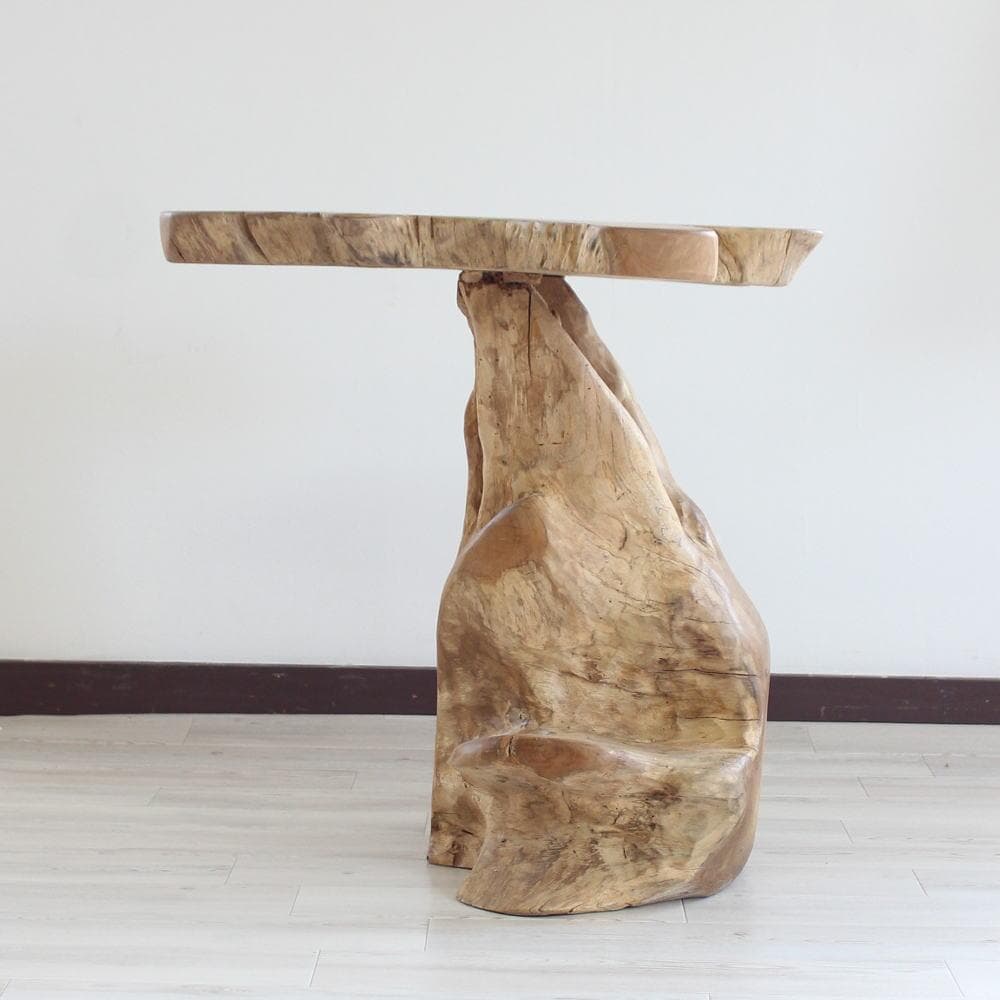 在庫処分 1点もの テーブル 木製 チーク材 天然木 切り株 カ