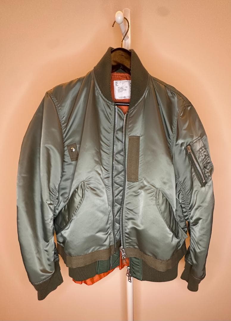 名作Sacai MA-1 FABRIC COMBO Size 1