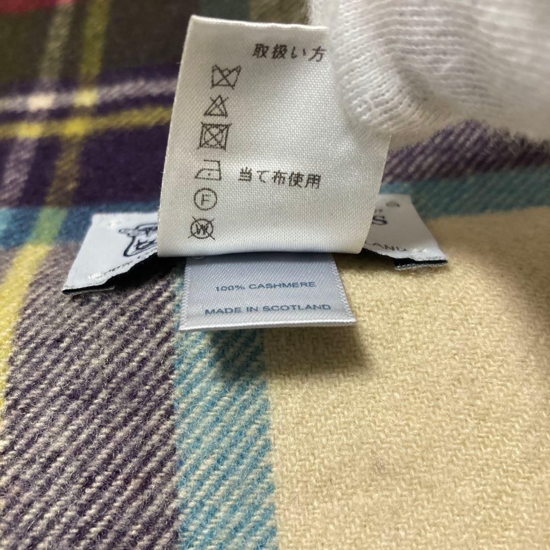 ジョンストンズ カシミヤ100％ 大判ストール ヘシアンドレス 国内正規品
