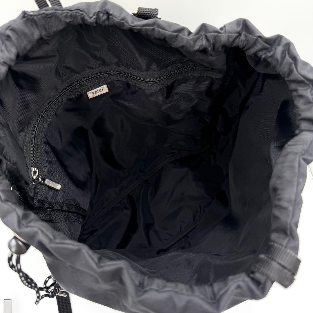 【希少】zattu リュック バックパック EVERS 巾着 ナイロン ブラック