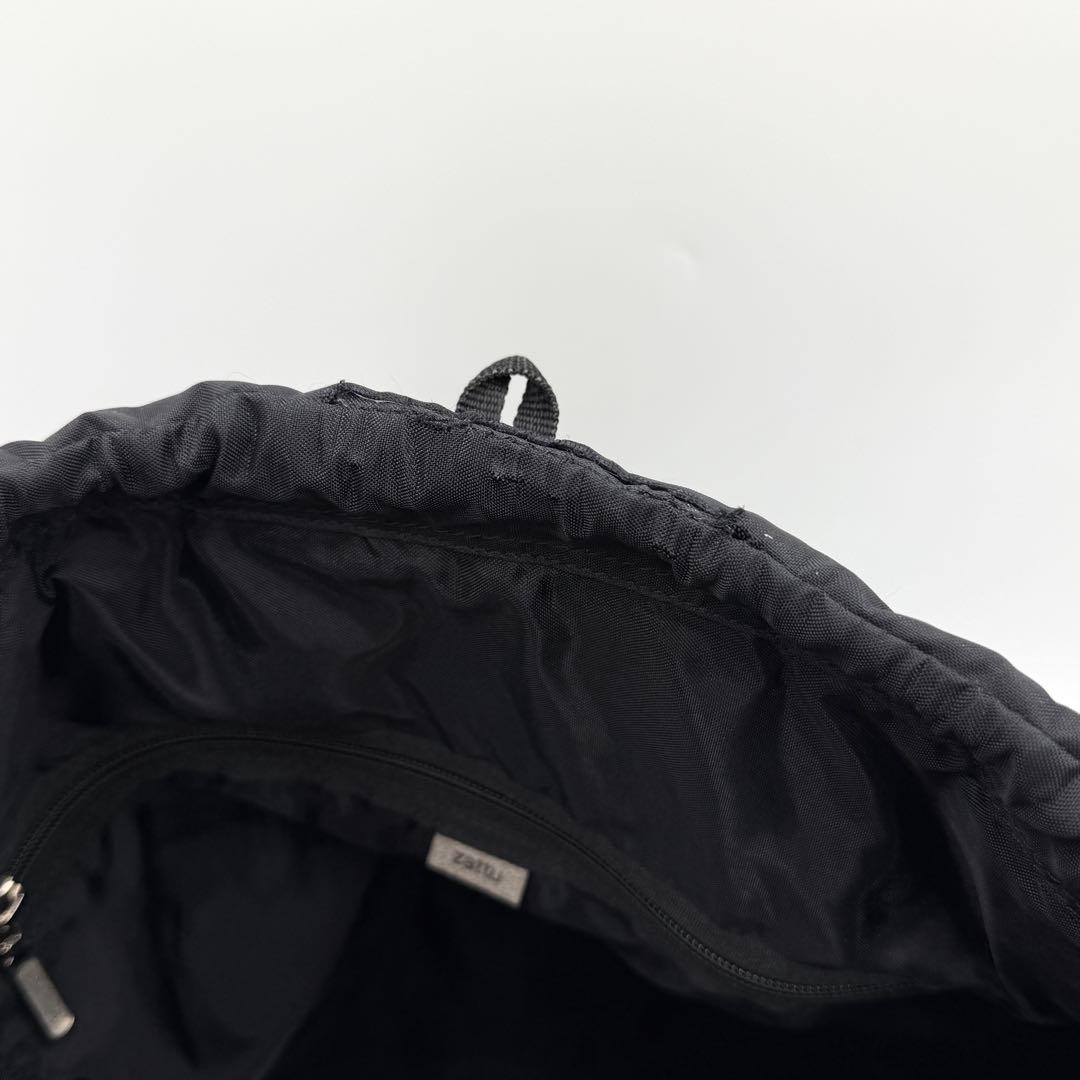 【希少】zattu リュック バックパック EVERS 巾着 ナイロン ブラック