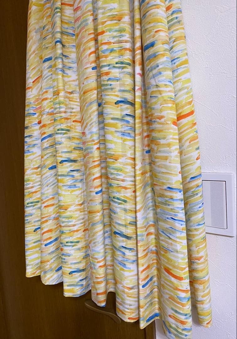 美品HERALBONY ヘラルボニーフレアスカート「川面の朝」