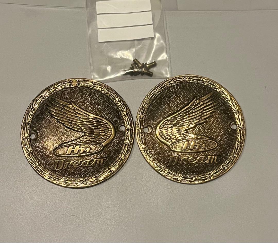 ホンダ HONDA 真鍮 エンブレム タンク マーク ホンダドリーム HM 美品