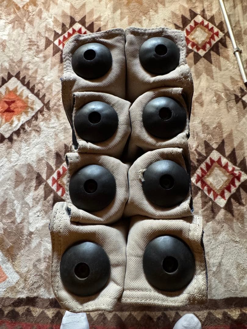 UNFLAME 折りたたみコット ネイビー/ベージュ