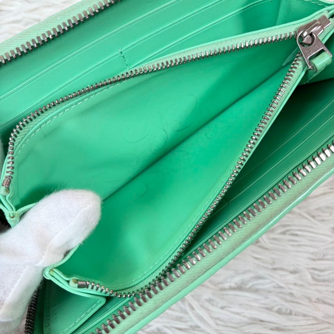 近年モデル✨BOTTEGAボッテガ 長財布 ラウンドファスナー グリーン