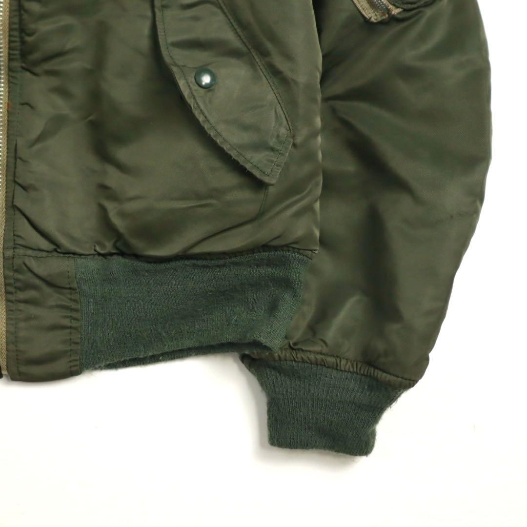 70s 80s ALPHA 白 ホワイトテープ USA製 ma-1 カーキ