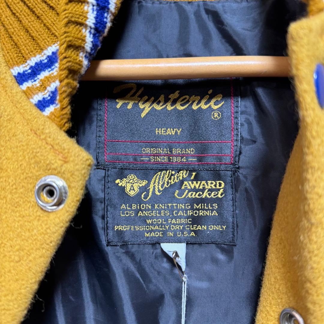 Hysteric Glamour スタジャン ウールxレザー イエロー Lサイズ