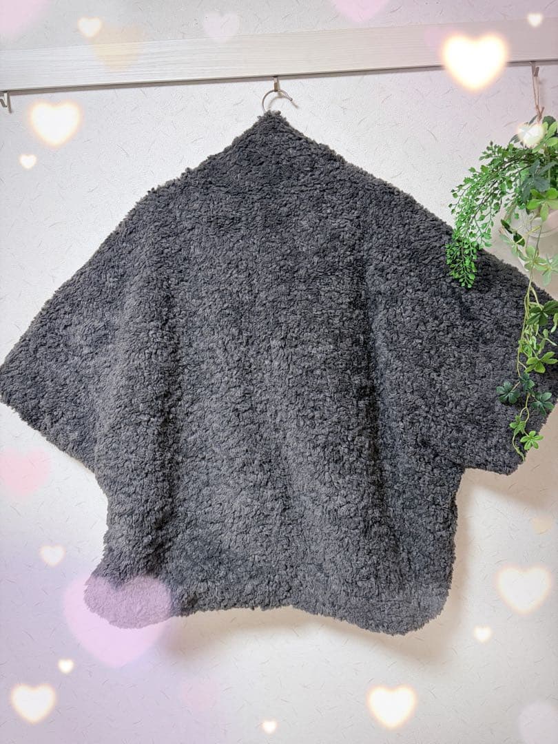 ⭐︎超美品⭐︎three dots プードルボア ポンチョ