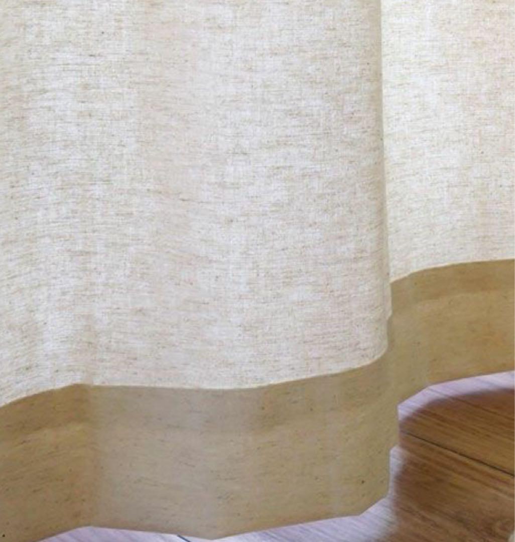 Cotton＆Linen 天然素材100％使用のナチュラルカーテン 大サイズ