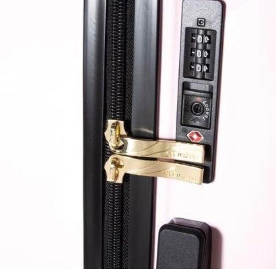 セシルマクビーCECIL McBEE Lサイズ キルト風キャリーケース ゴールド