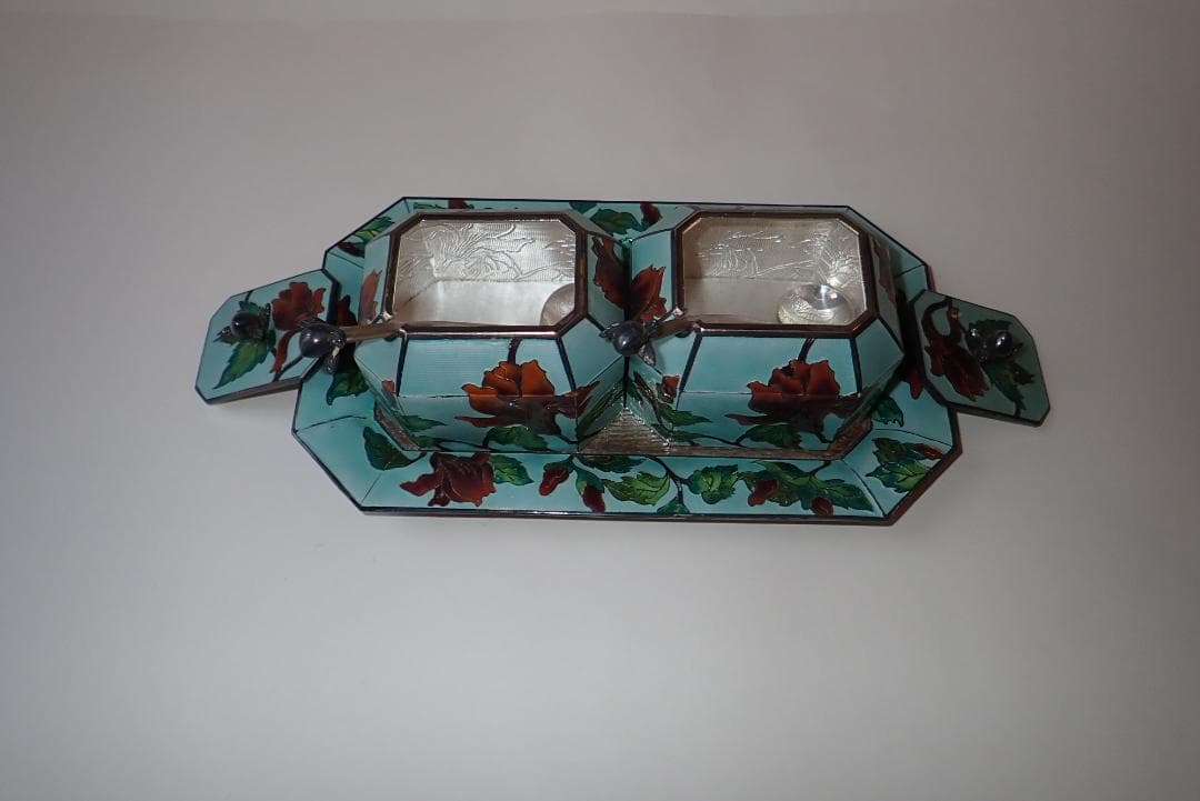 HD4301砂糖入れ銀七宝卓上