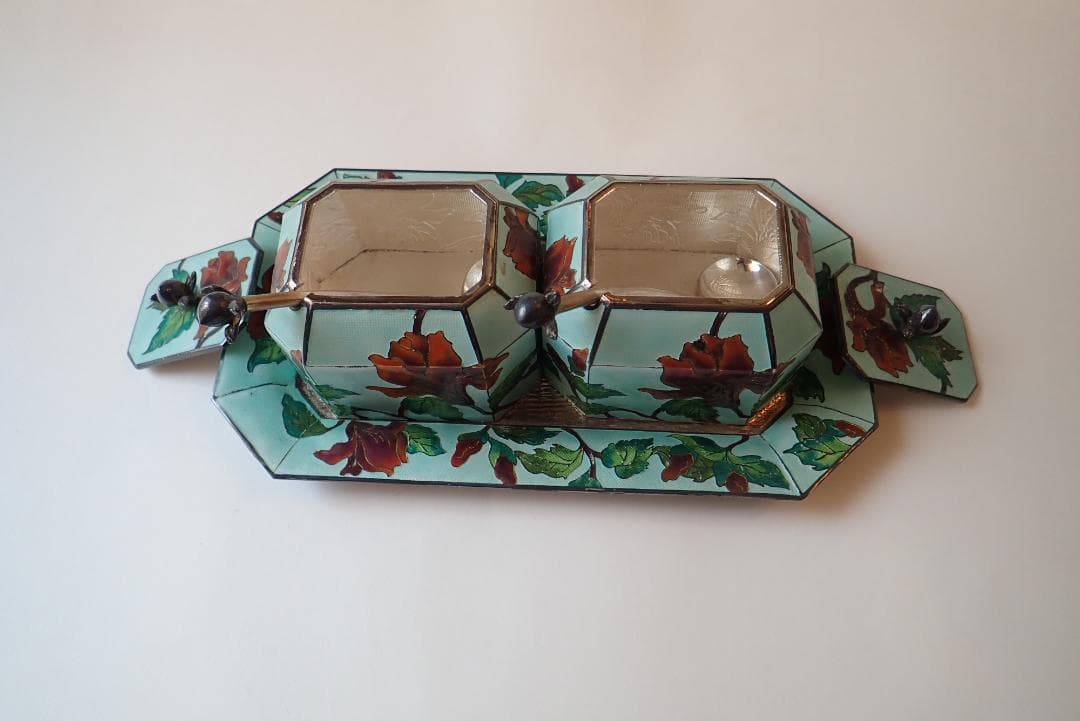 HD4301砂糖入れ銀七宝卓上