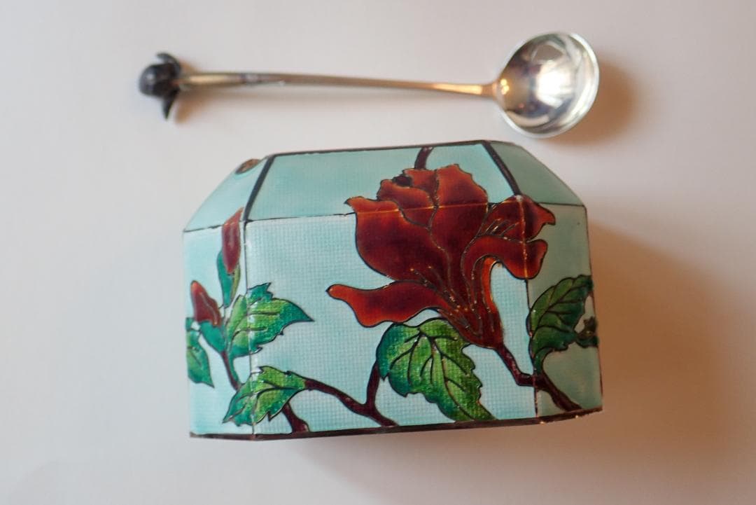 HD4301砂糖入れ銀七宝卓上