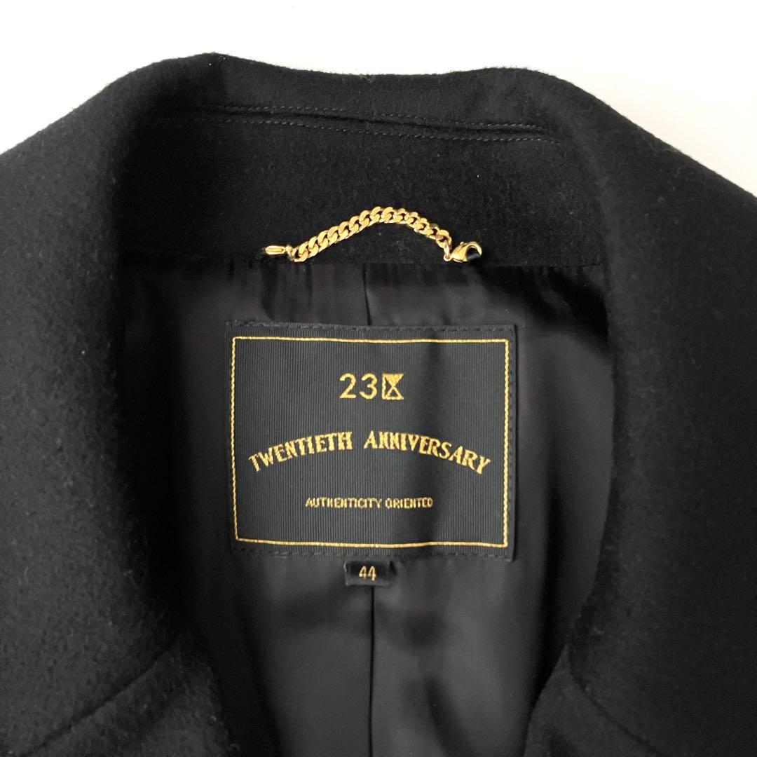 23区 ロロピアーナ ウールコート 44 大きいサイズ 黒 ベルト付き