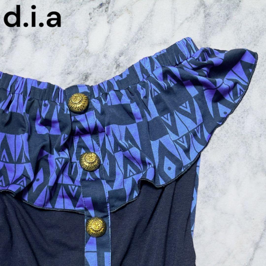 ♢ d.i.a ダイア ベアトップ 袖なし　ギャル フリル 背中 レース