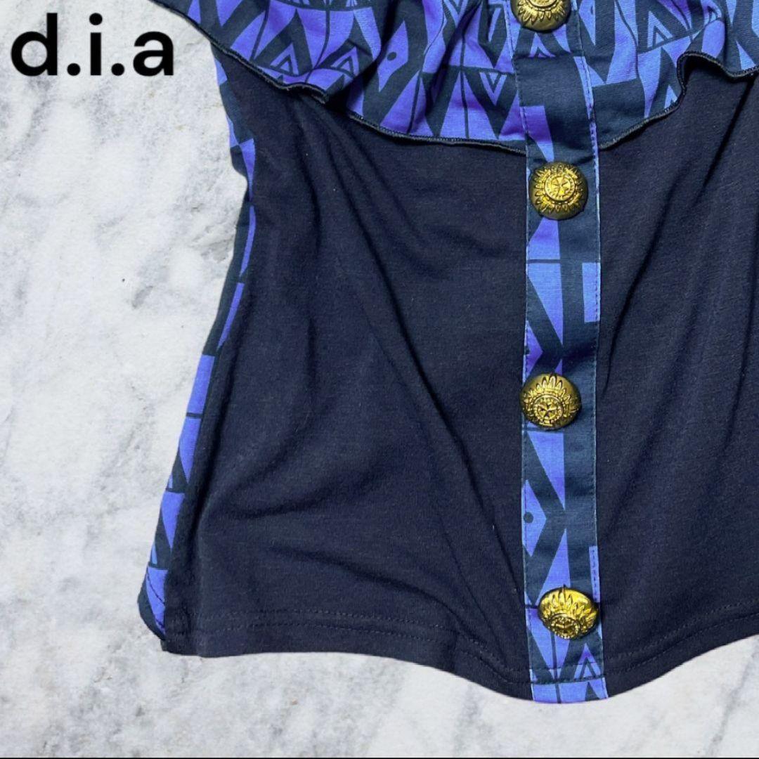 ♢ d.i.a ダイア ベアトップ 袖なし　ギャル フリル 背中 レース