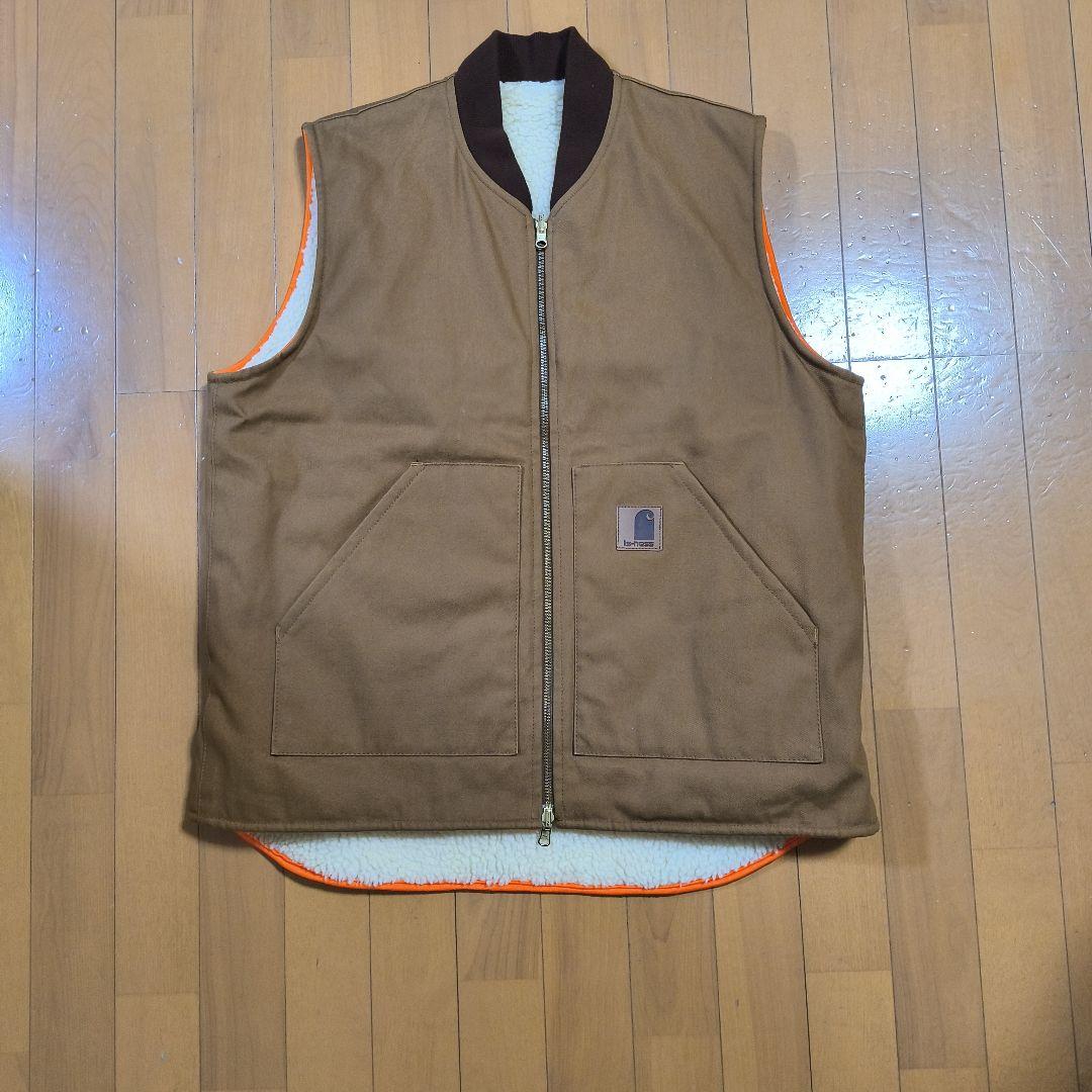 is-nessイズネスCarharttタイプ リバーシブルベスト ダックフリース