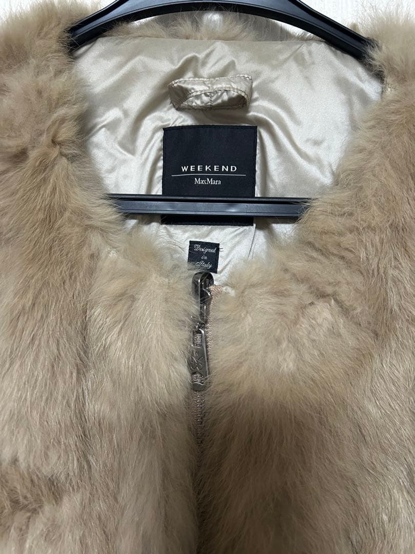【P♡】Weekend MaxMara リアルファーベスト付きモッズコート