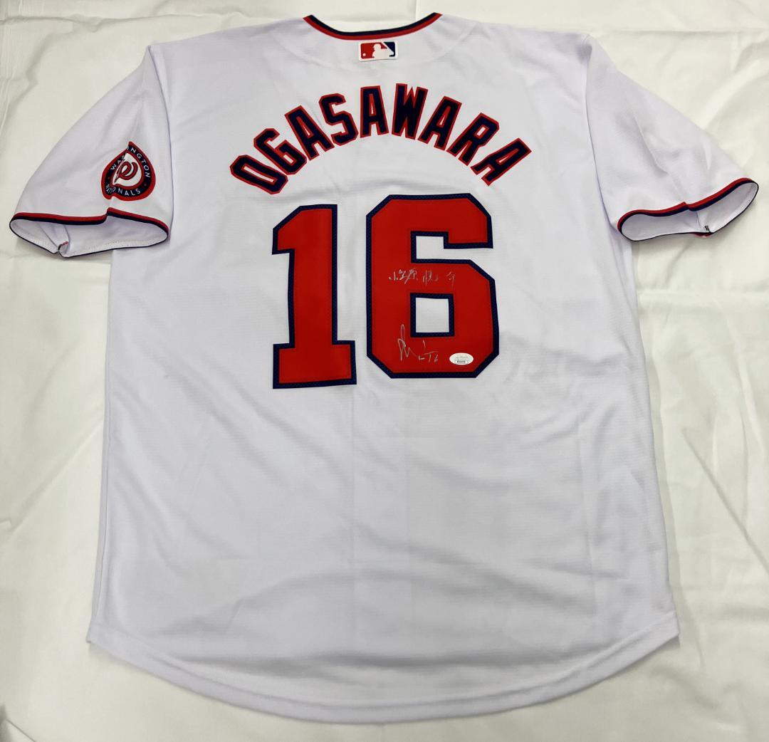 ナショナルズ 小笠原慎之介 漢字 ダブルサイン ユニフォーム JSA PSA