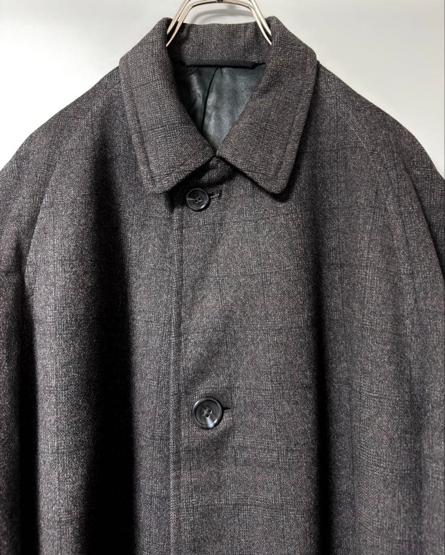 50s 60s ヴィンテージ ウールコート イタリア製グレー ロングコート 古着