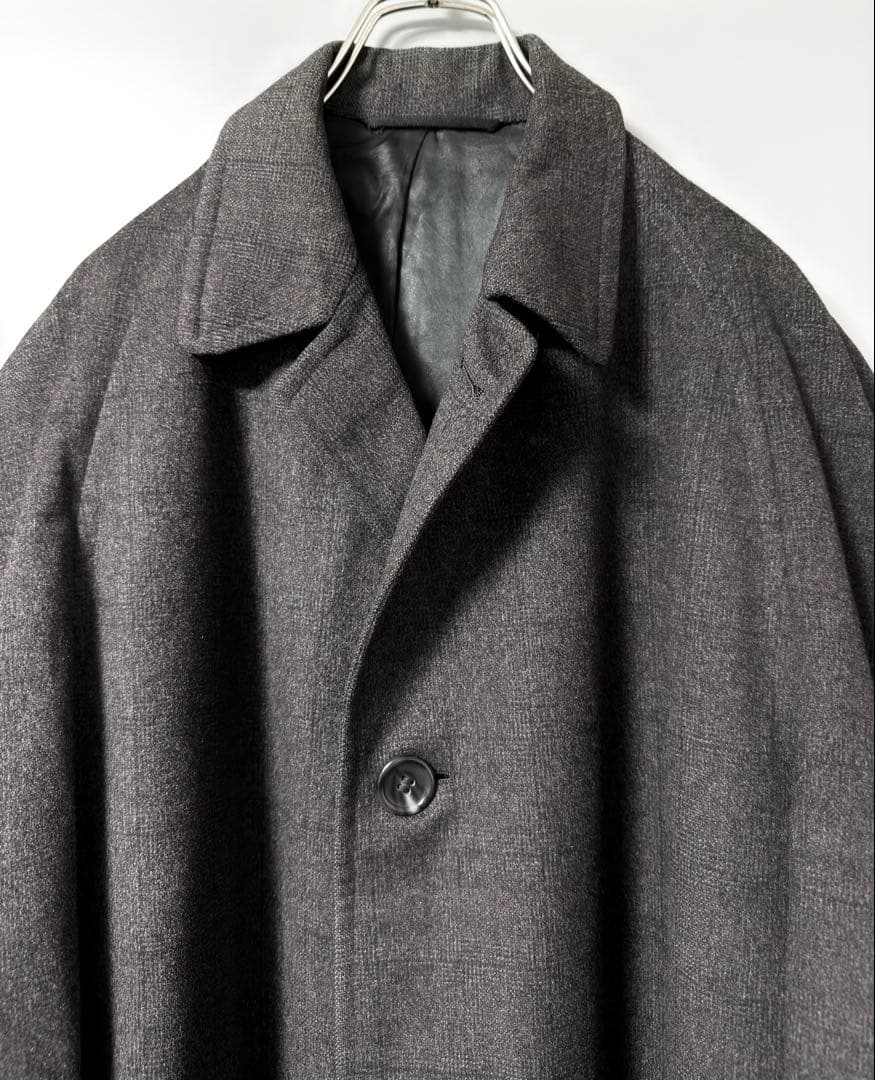 50s 60s ヴィンテージ ウールコート イタリア製グレー ロングコート 古着