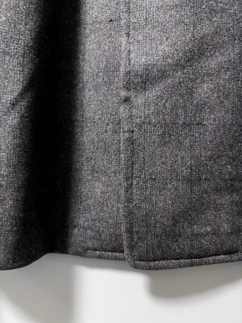 50s 60s ヴィンテージ ウールコート イタリア製グレー ロングコート 古着