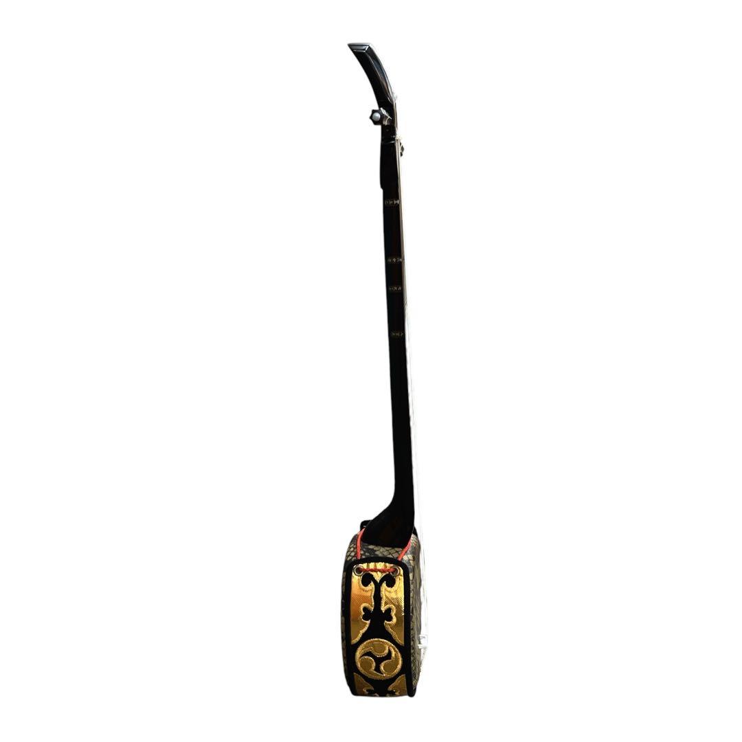 沖縄三線 中型 三味線 人工革 合皮 ヘビ柄 民族楽器 弦楽器