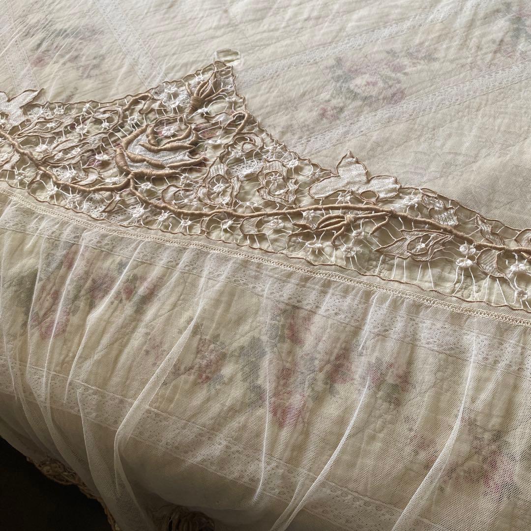 アンティークフランスレース (ベッドカバーレース)