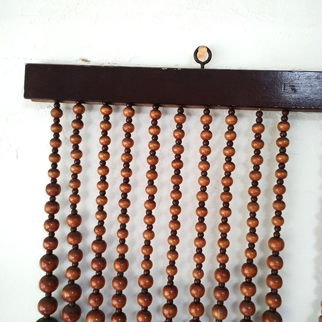 昭和レトロ 暖簾 珠のれん 木製 アーチ型 当時物 懐かしい 平成レトロ