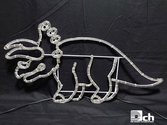 トリケラトプス 恐竜 イルミネーション モチーフ ライト 屋外使用可能