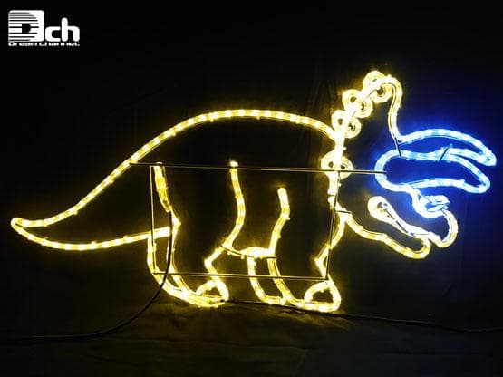 トリケラトプス 恐竜 イルミネーション モチーフ ライト 屋外使用可能