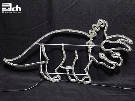 トリケラトプス 恐竜 イルミネーション モチーフ ライト 屋外使用可能