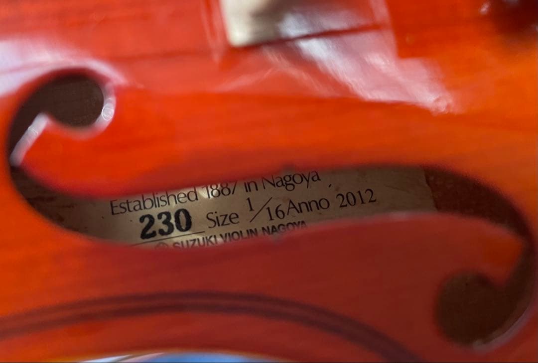 SUZUKI 分数バイオリン 1/16 No.230 子供用 弓・ケース付 美品