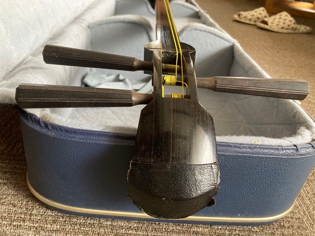 長唄三味線 丸打胴 撥2種 ハードケース付き