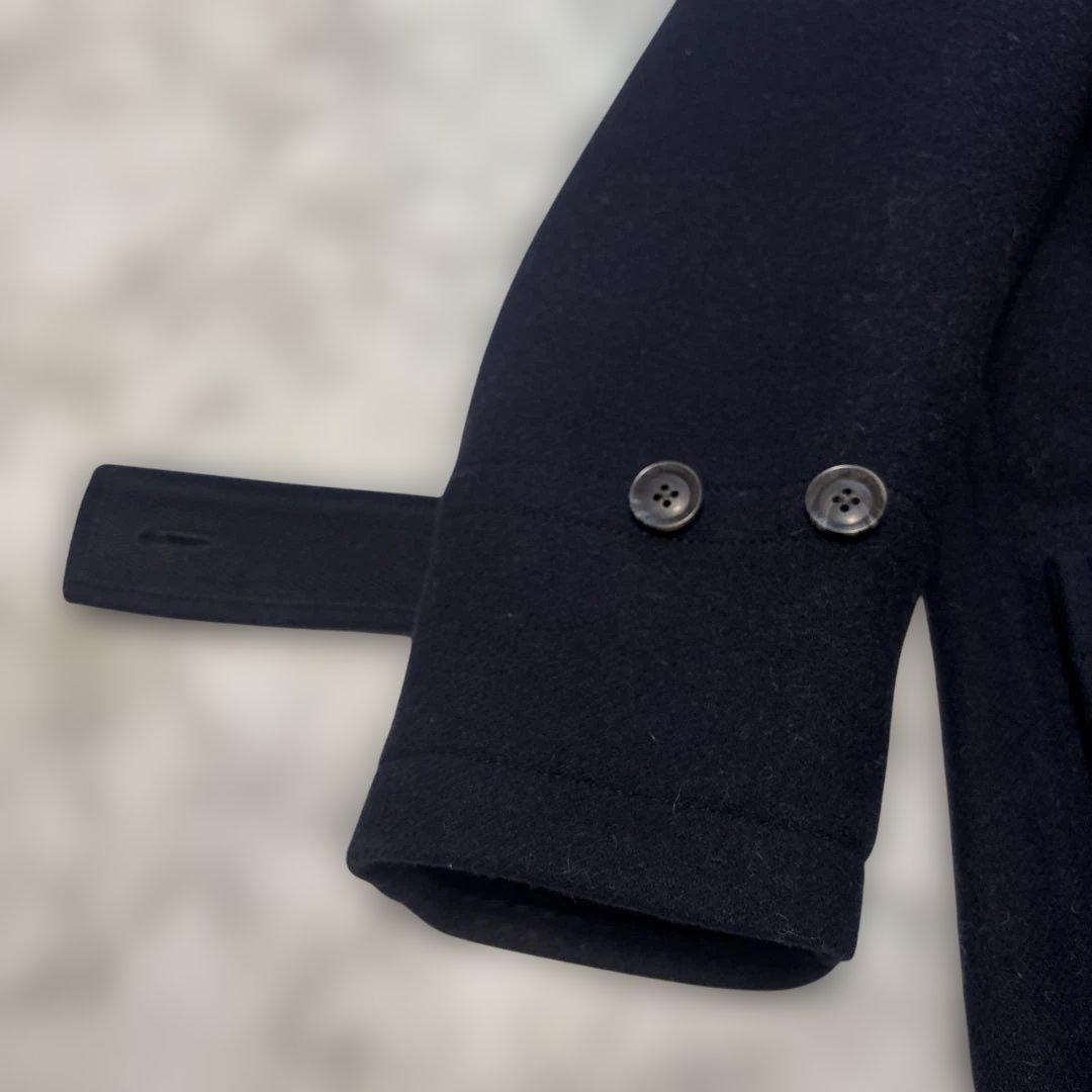 ネイビー ダッフルコート フード付き