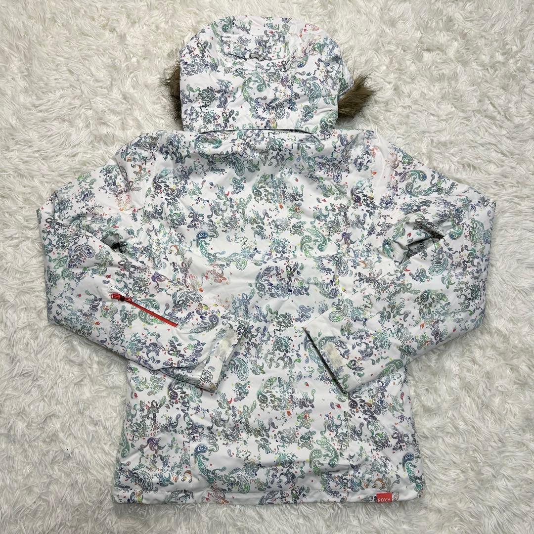 未使用級 ROXY ロキシー スキーウェア スノーボードウェア セットアップ 白