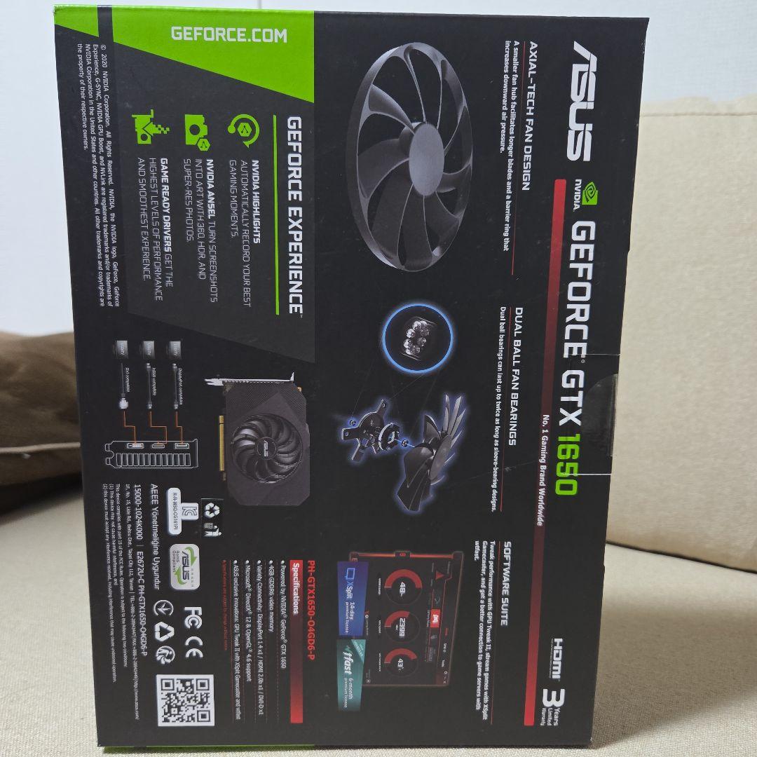 グラフィックボード・グラボ・ビデオカード ASUS PHOENIX GTX 1650 4GB GDDR6