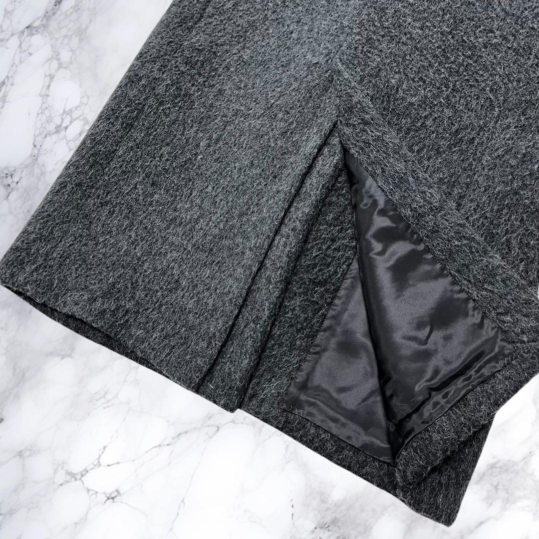 IENA イエナ チェスターコート ウール アルパカ モヘア シャギー 灰色 M