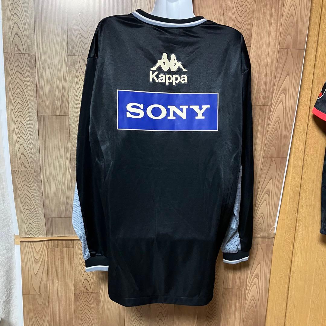 美品 ヴィンテージ 激レア Kappa ユベントスプラシャツ XL 長袖 黒灰
