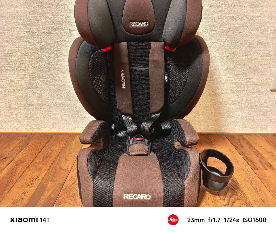 【美品】RECARO チャイルドシート ブラウン　上位機種　HERO搭載機種