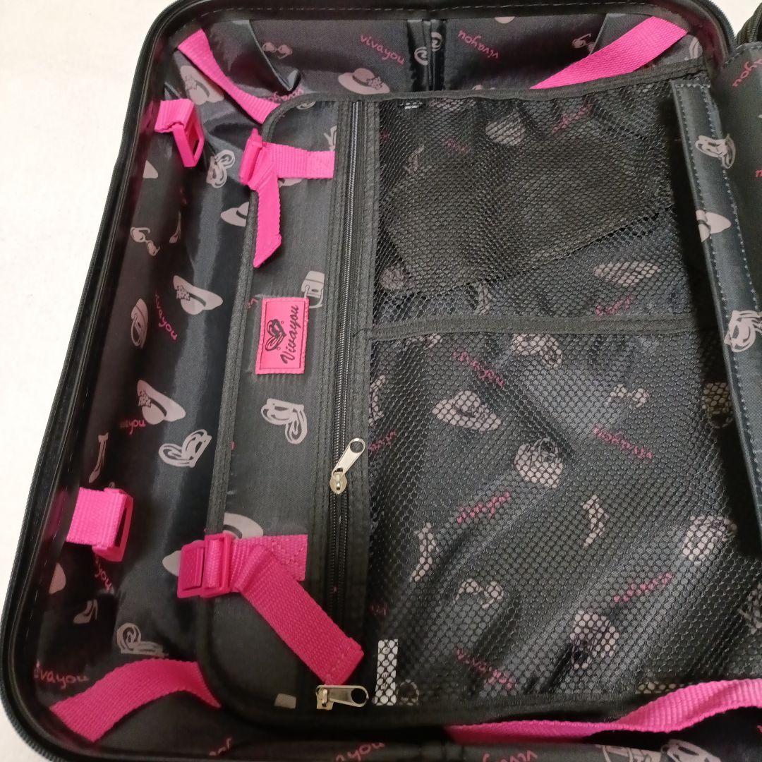 【美品】VIVAYOU キャリーケース　ピンクヒョウ柄