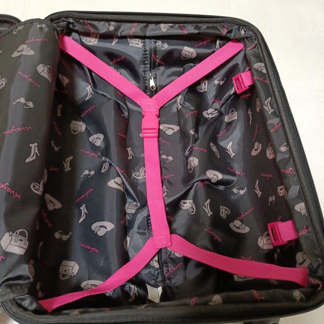【美品】VIVAYOU キャリーケース　ピンクヒョウ柄