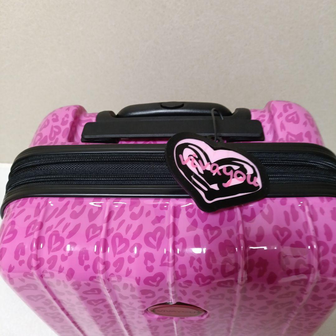 【美品】VIVAYOU キャリーケース　ピンクヒョウ柄